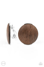 Load image into Gallery viewer, WOODWORK It - Brown Earrings - Paparazzi (Clip-On)