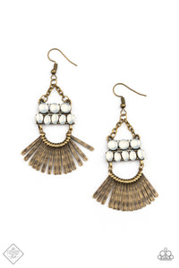 A FLARE For Fierceness - Brass Earrings - Paparazzi