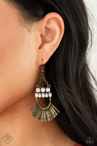 A FLARE For Fierceness - Brass Earrings - Paparazzi