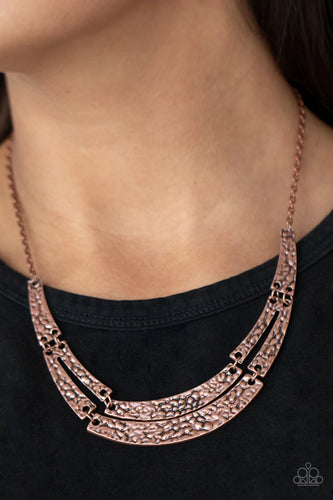 Stick To The ARTIFACTS - Copper Necklace - Paparazzi
