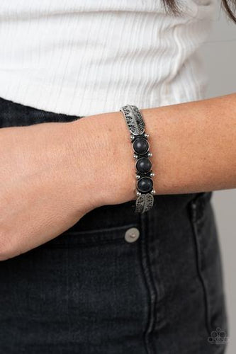 Mojave Glyphs - Black Bracelet - Paparazzi