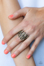 Load image into Gallery viewer, Juxtaposed Jewels - Brass Ring - Paparazzi