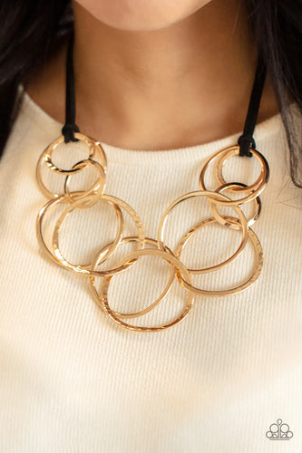 Spiraling Out of COUTURE - Gold Necklace - Paparazzi