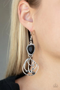Galactic Drama - Black Earrings  - Paparazzi