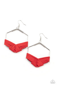 Suede Solstice - Red Earrings - Paparazzi