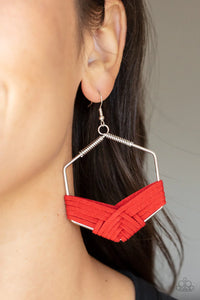 Suede Solstice - Red Earrings - Paparazzi