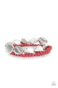 Beyond The Basics - Red Bracelet - Paparazzi