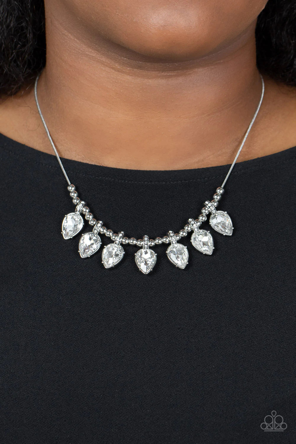 Crown Jewel Couture - White Necklace - Paparazzi