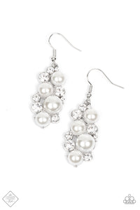 Fond of Baubles - White Earrings - Paparazzi