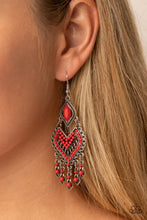 Load image into Gallery viewer, Dearly Debonair - Red Earrings - Paparazzi