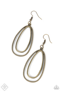 Lend Me Your Lasso - Brass Earrings - Paparazzi