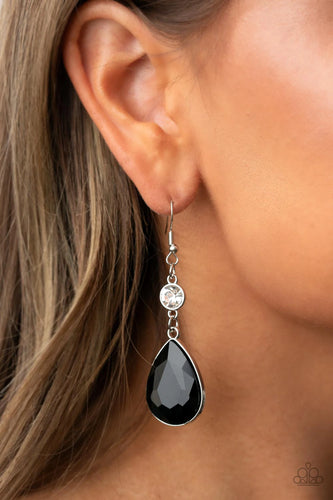 Smile for the Camera - Black  Earrings- Paparazzi