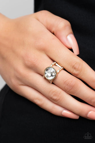 High Roller Sparkle - Gold Ring - Paparazzi