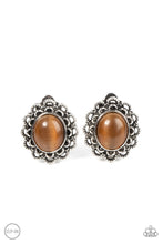 Load image into Gallery viewer, Garden Gazebo - Brown Earrings - Paparazzi (Clip-On)