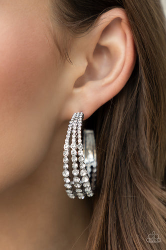 Cosmopolitan Cool - White Earrings - Paparazzi