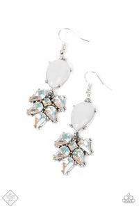 Ethereal Effervescence - White Earrings - Paparazzi