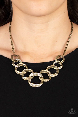 Bombshell Bling - Brass Necklace - Paparazzi