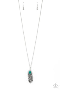 Pure QUILL-Power - Green Necklace - Paparazzi