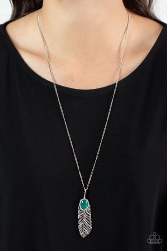 Pure QUILL-Power - Green Necklace - Paparazzi