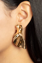 Load image into Gallery viewer, METAL-Physical Mood - Gold Earrings - Paparazzi