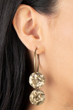 Load image into Gallery viewer, Sending Shock Waves - Brass Earrings - Paparazzi