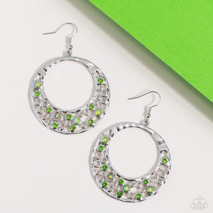 Enchanted Effervescence - Green Earrings - Paparazzi