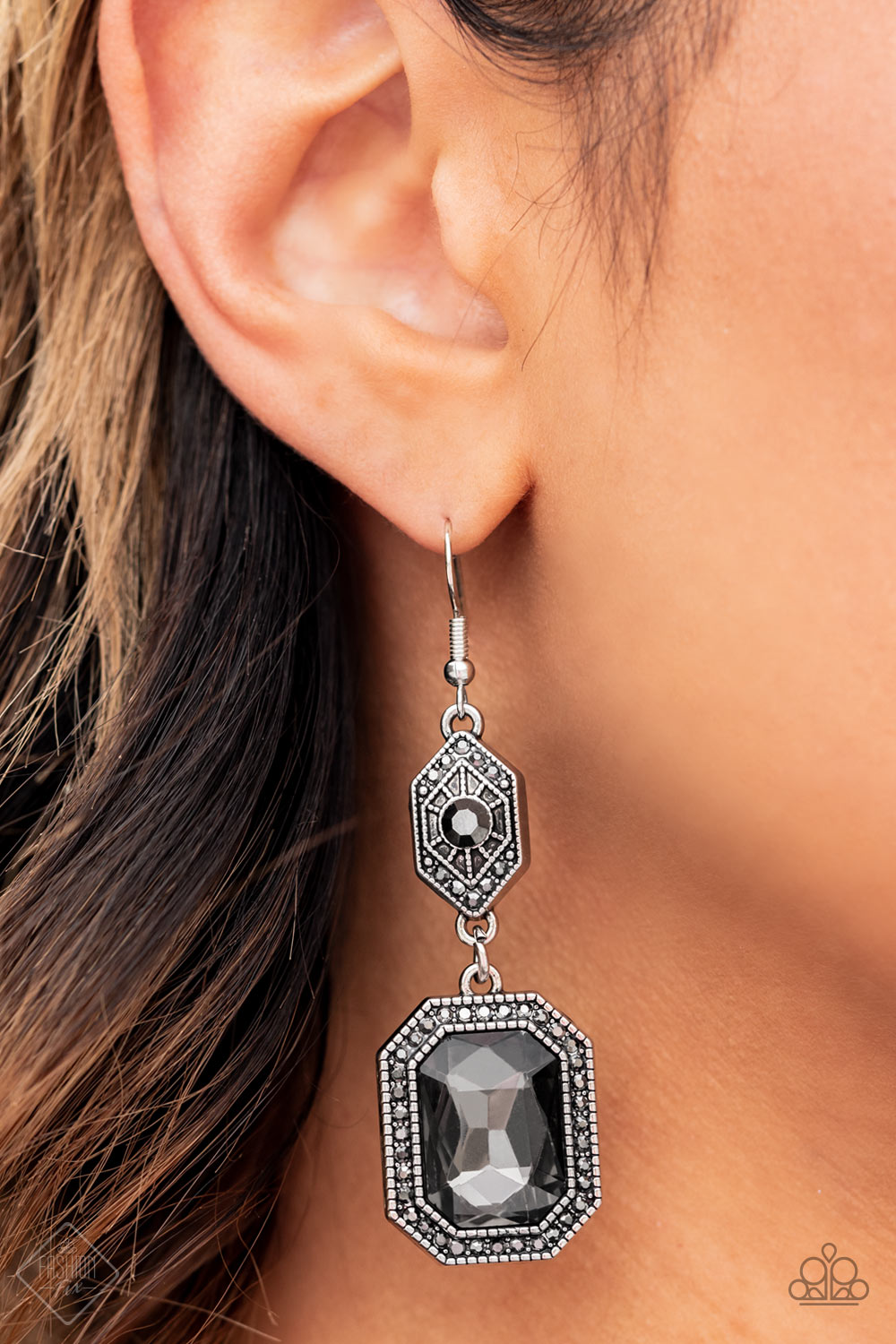 Starry-Eyed Sparkle - Silver Earrings - Paparazzi