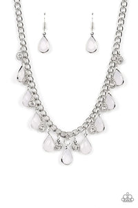 Frosted and Framed - White Necklace - Paparazzi