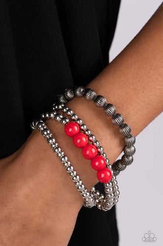 Wildland Wanderer - Red Bracelet - Paparazzi