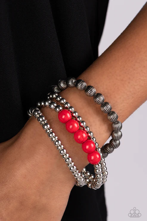 Wildland Wanderer - Red Bracelet - Paparazzi