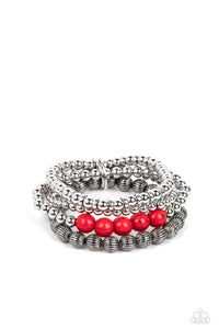 Wildland Wanderer - Red Bracelet - Paparazzi