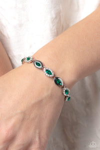 Some Serious Sparkle - Green Bracelet - Paparazzi