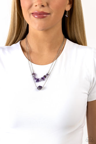 Chiseled Caliber - Purple Necklace - Paparazzi