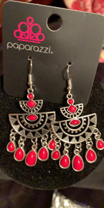 SOL Searching - Red Earrings - Paparazzi