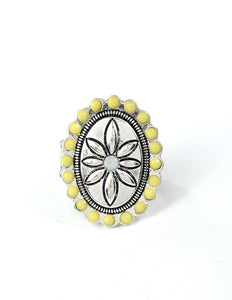 Garden Paradise - Yellow Ring - Paparazzi