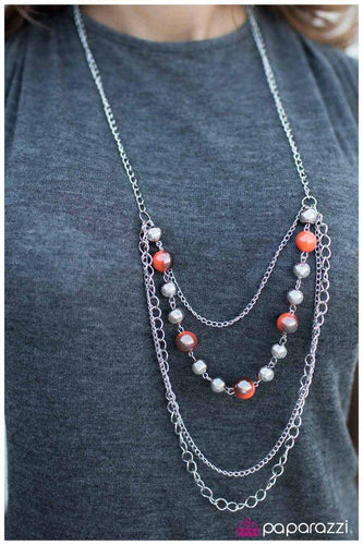 Betwixt - Orange Necklace - Paparazzi