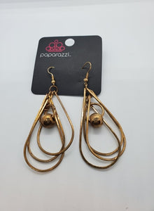 No More Tears - Gold Earrings - Paparazzi