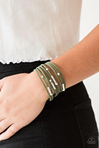 Back To BACKPACKER - Green Bracelet - Paparazzi