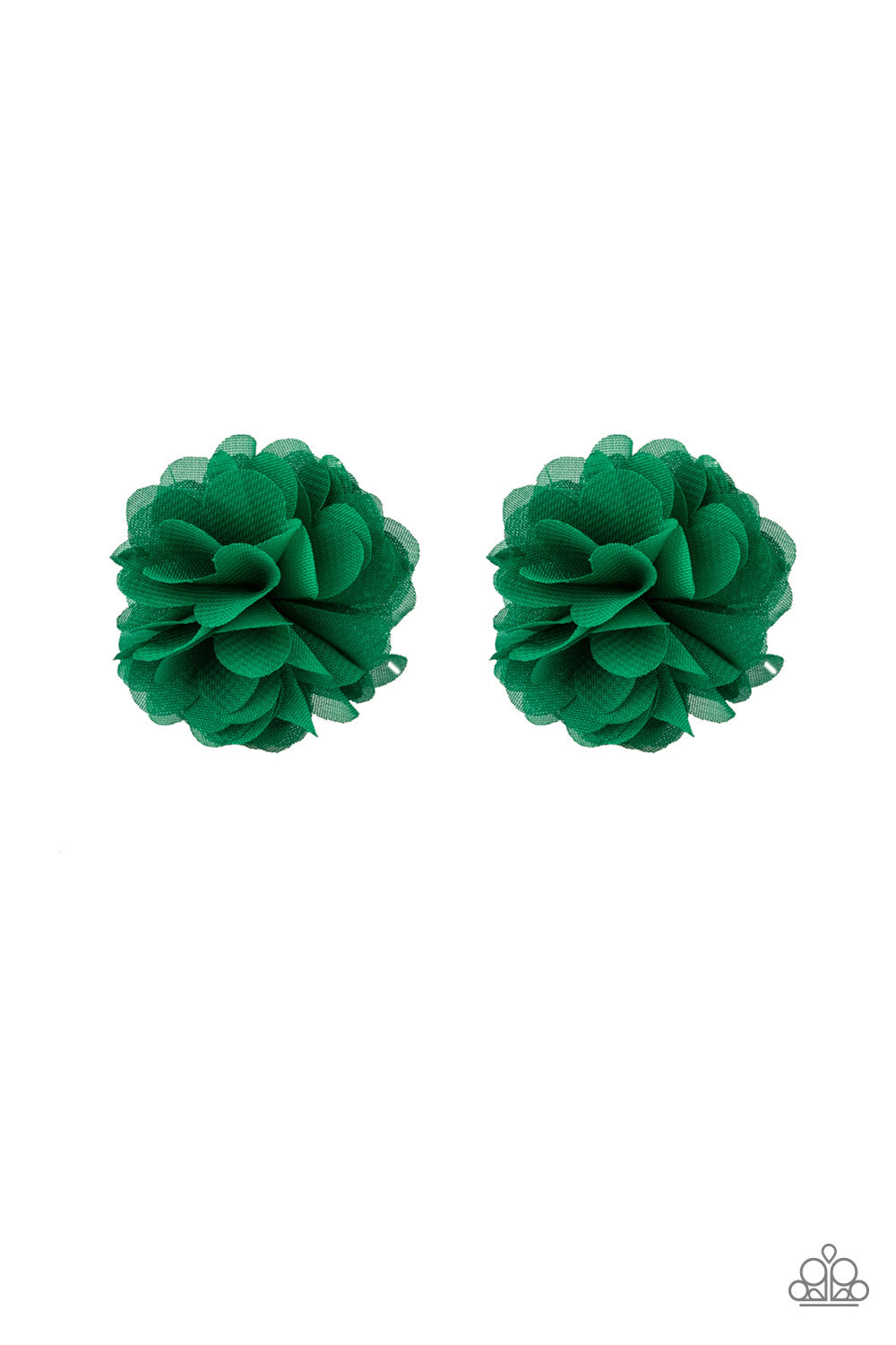 Basket Full Of Posies - Green Hair Clips - Paparazzi