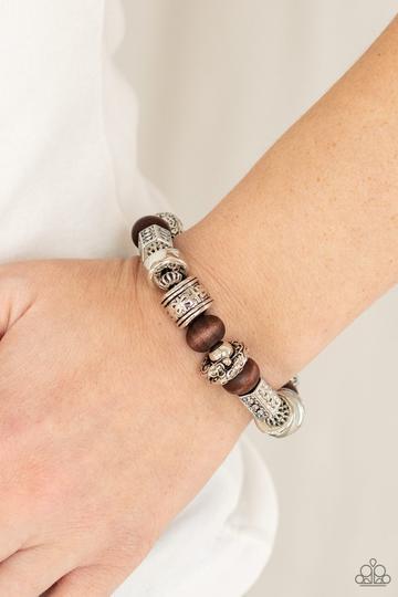Exploring The Elements- Brown Bracelet - Paparazzi