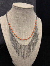 Load image into Gallery viewer, Fierce in Fringe - Orange Necklace - Paparazzi