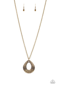 Glitz and Grind- Brass Necklace - Paparazzi