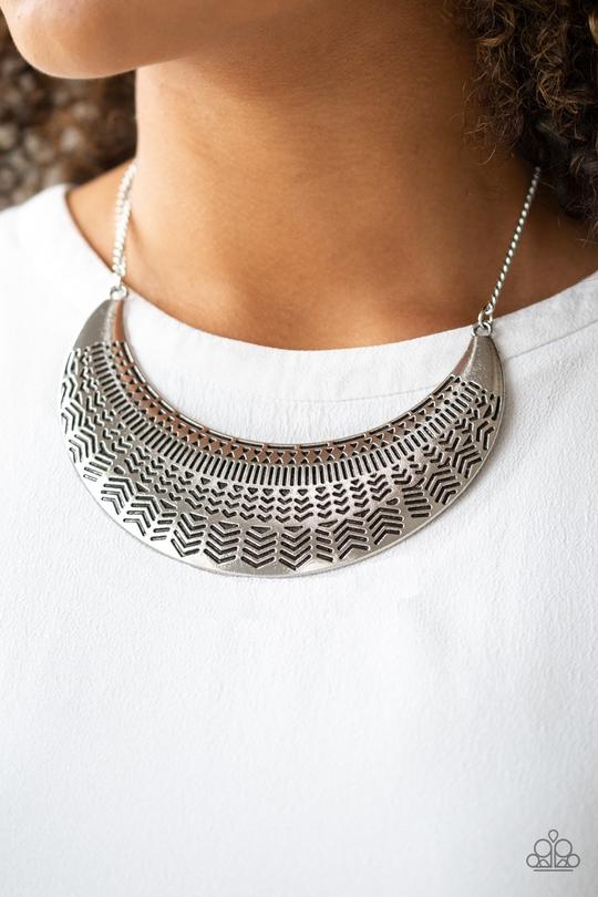 Large As Life - Silver Necklace - Paparazzi