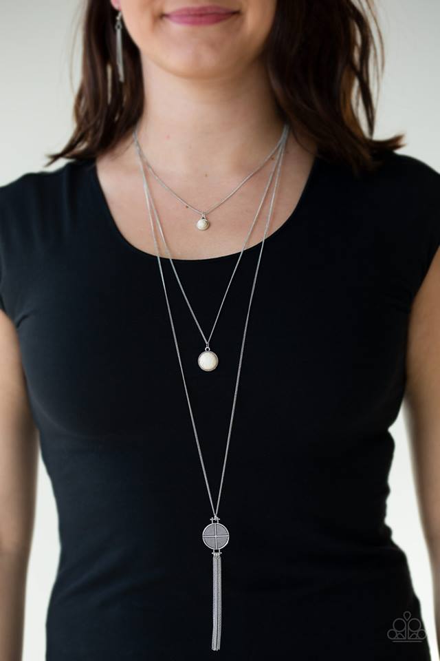 Life Is A Voyage - White Necklace - Paparazzi