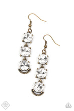 Load image into Gallery viewer, Determined to Dazzle - Brass Earrings - Paparazzi