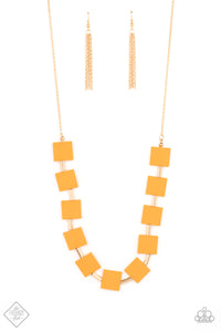 Hello, Material Girl - Orange Necklace - Paparazzi