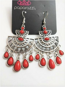 SOL Searching - Red Earrings - Paparazzi