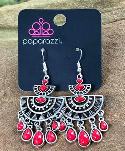 SOL Searching - Red Earrings - Paparazzi