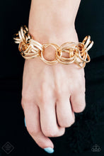 Load image into Gallery viewer, Statement Shimmer - Gold Bracelet - Paparazzi