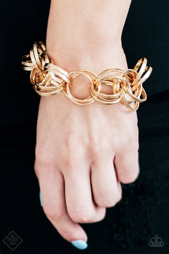 Statement Shimmer - Gold Bracelet - Paparazzi